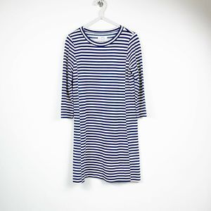 Madewell Gondola Navy Blue‎ Striped Dress S #05563